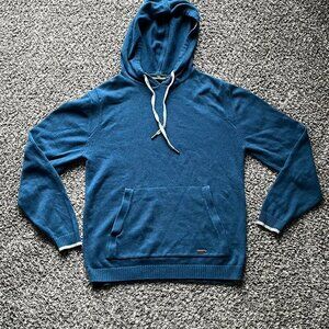 100% Cotton Rodd & Gunn Hoodie Mens Small Blue Drawstring Grandpacore Pullover